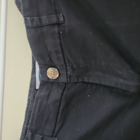 Old Navy, size 12, black and mustard yellow shorts. - Picture 2 of 8